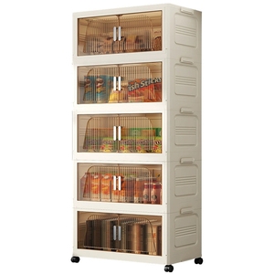 Новый складной шкаф для хранения 2026 года, многофункциональный органайзер на колесиках, штабелируемый большой шкаф для дома - Product Image 3