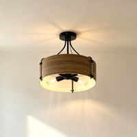 Plafonnier semi-encastré vintage en fer, abat-jour rond en métal, lampe décorative pour la maison