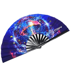 Lớn tay <span class=keywords><strong>fan</strong></span> hâm mộ tùy chỉnh màu đen kích thước lớn bán buôn tre in quạt tay - Product Image 4