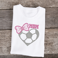 Transferts thermiques en strass pour t-shirts, design « maman footballeuse », best-seller