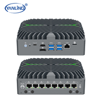 Precio de fábrica Core Ultra 5/7 12th Nas case Mini Pc Octa 2,5G DDR5 LAN M.2 Slot TPM2.0 Fanless Mini Pc para AI Firewall VPN Server