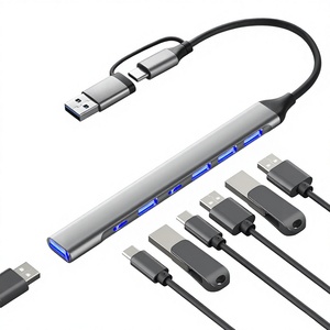 Base de Expansión USB 3.0 de Fábrica para Comercio Exterior, Adaptador Tipo-C Multifunción de 4 Puertos, Estación de Acoplamiento - Product Image 1