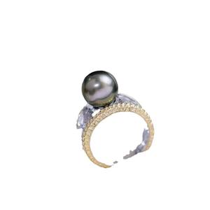 ขาตั้งแหวนเงินแท้ S925 พร้อมลูกปัดกลมขนาด 7-10 มม. อุปกรณ์ทำเครื่องประดับวินเทจ DIY 10092 ไข่มุกเม็ดเดี่ยว - Product Image 5