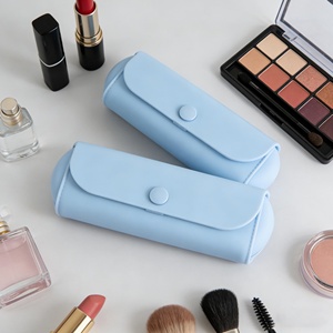 Pochette pour pinceaux de maquillage, organiseur de cosmétiques, étui de rangement pour voyage, étui pour pinceaux, sac à cosmétiques, pochette en silicone pour maquillage - Product Image 4