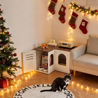 Meuble pour animaux de compagnie, bac à litière multifonctionnel pour chat, rangement, maison, armoire, double porte latérale, pièce professionnelle personnalisée