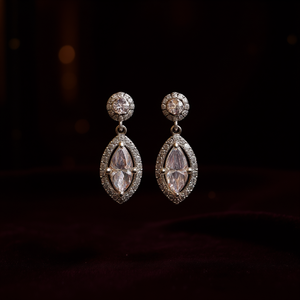 Orecchini pendenti con zirconi bianchi champagne a taglio marquise per donna, gioielli classici con strass di cristallo per matrimonio - Product Image 2