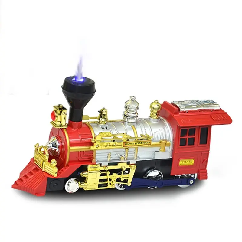 Tren Eléctrico clásico de Navidad para fumar, modelo de tren ho, locomotora, juguetes HN910931