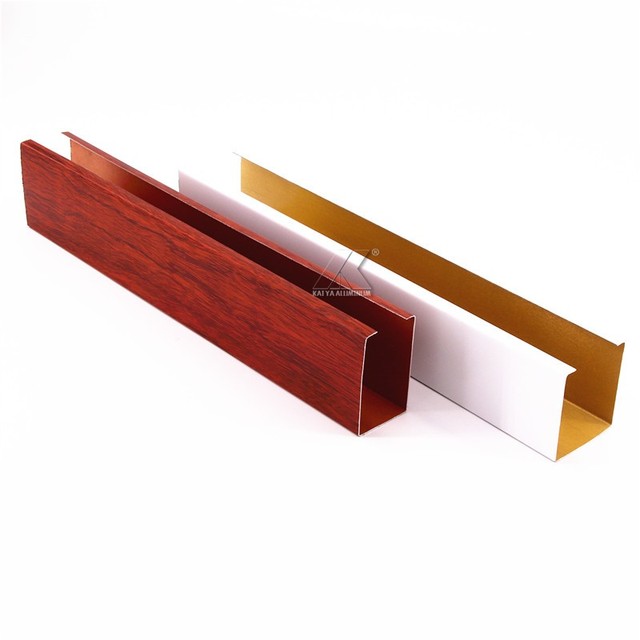 Modern Decorative White Screen Baffle Suspended Metal Ceiling U-Shaped Aluminum Slat Square Tile Waterproof Fireproof Function