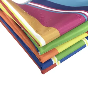 100% polyester 300D DTY imprimé rayures argent revêtement oxford tissu pour imperméable tente de couverture de voiture auvent d'ombrage auvent