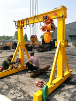 Mini-grue portique mobile à télécommande, simple poutre, électrique, portative, capacités 1, 3, 5 et 10 tonnes