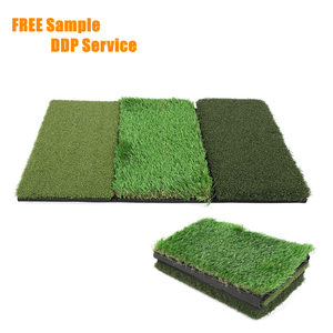 Tapis de golf de conduite d'oscillation de gazon artificiel 3 en 1 d'aide à l'entraînement portable d'intérieur et d'extérieur - Product Image 1