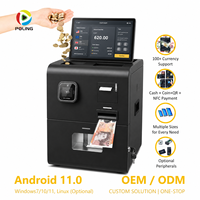 Distributeur automatique de billets et de pièces, machine à monnaie électronique à 2 trémies, guichet automatique de libre-service pour le calcul du change (de gros à petit)
