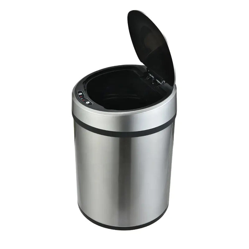 Factory Stainless Steel Automatic Waste Bin Smart Trash Can Sensor Dustbin with Storage Bucket for Kitchen ,Bedroom and B