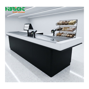 Modern Retail <b>Checkout</b> <b>Counter</b> POS Cashier Desk Stainless Steel Store <b>Counter</b> for Grocery Convenience Store - Product Image 3