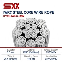 Cable de Acero Galvanizado de 8mm 8*19S IWRC con Núcleo de Acero Flexible para Elevadores, Directo de Fábrica, 8mm 10mm 12mm