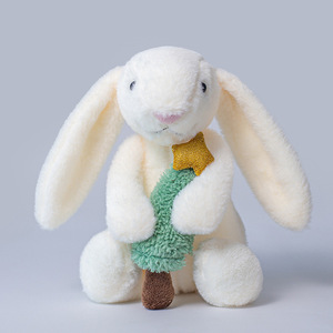 EZBABY Shy <span class=keywords><strong>Bonnie</strong></span> Bunny Muñeco de Peluche Conejito con Zanahoria en Forma de Corazón, Juguete de Conejo con Estampado Floral de Alta Calidad, Relleno de Algodón PP, Regalo - Product Image 5