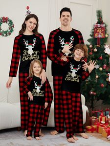 Holiday Family Matching Sleepwear <b>Christmas</b> Parent Child Long Sleeve Printed <b>Pajamas</b> Set Breathable Home Clothes - Product Image 5