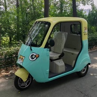 Mini triciclo eléctrico UMI de 1000W, diseño de cuerpo abierto con voltaje de 60V, coche eléctrico pequeño certificado CEE para carga de pasajeros de 1m de ancho