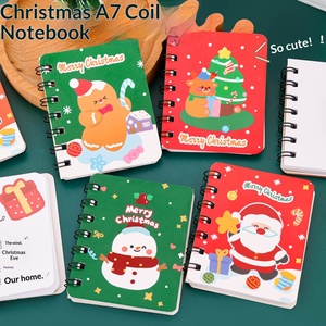 BH-009 Cute Christmas Coil <strong>Book</strong> Student Mini Pocket A7 Notebook Cartoon Christmas Stationery - Product Image 3