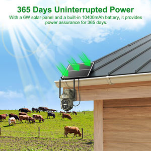 Ubox חכמה 3mp hd צבע לילה חזון פיר תנועה דו-כיוונית אינטרקום סולארי ptz מצלמות שביל ציד עבור 4g - Product Image 6