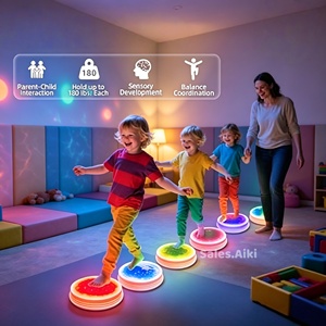 Piedras Luminosas Sensoriales LED, Baldosas de Gel que se Iluminan, Entrenamiento de Equilibrio para Niños, Equipo para Sala Sensorial, Tapete de Juego - Product Image 1