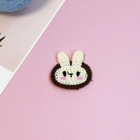 Meilleures ventes : Accessoires capillaires décoratifs brodés, pinces à cheveux, autocollants en tissu toile à motifs lapin mignon et petit ours de dessin animé