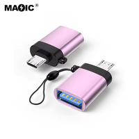 Venta caliente Micro USB2.0 adaptador Micro USB2.0 hombre a USB3.0 adaptador hembra OTG Conector Micro USB adaptador OTG para móviles los teléfonos