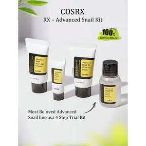COSRX All About Snail Kit, ensemble de soins de la peau en 4 étapes avec nettoyant, essence, crème et crème pour les yeux, pour peaux sèches, hydratant et réparateur - Product Image 2