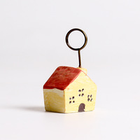 Mini porte-photo de bureau en résine en forme de dessin animé, support de carte de message pour la décoration de la maison/du bureau, design Art Déco, Ramadan, mariage