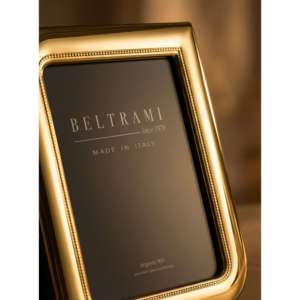 Beltrami Photo <b>Frame</b> 4x6 <b>Gold</b> Silver Plated Made In Italy - Product Image 3