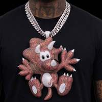 Oferta Especial: Colgante de Animal Personalizado de Plata de Ley 925 con Moissanita, Estilo Hip Hop, para Hombre, Joyería 3D para Fiesta y Streetwear