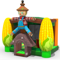 Parcours d'obstacles gonflable Corn Maze Scarecrow, parcours de roues, parcours de dinosaures, château gonflable à thème Anime Action, pour location promotionnelle et événements commerciaux