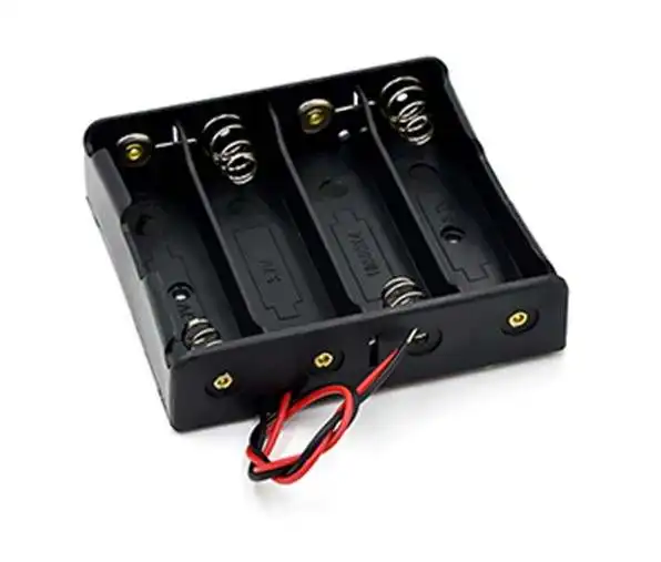 RDS elektronik pil kutusu siyah tel kurşun ile 3.7V/1.5V klip plastik standart boyut AA/18650 pil tutucu