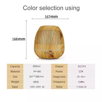 400ml Tuya WiFi Smart Aroma Diffuseur Bois Grain Ultrasonique Huile Essentielle Désodorisant avec Surveillance en Temps Réel pour la Maison