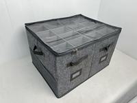 Organisateur de rangement pliable en tissu de qualité supérieure avec séparateur amovible pour chaussures et usage en salon