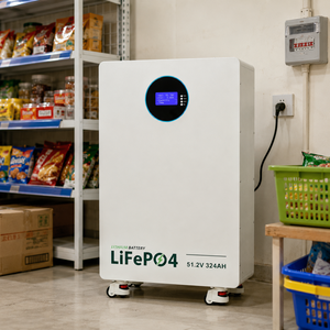 Système de batterie au lithium LiFePO4 empilable personnalisé 51,2 V 314 Ah 16 kWh avec application Bluetooth pour stockage solaire domestique, sortie 20-30 kW tout-en-un - Product Image 1
