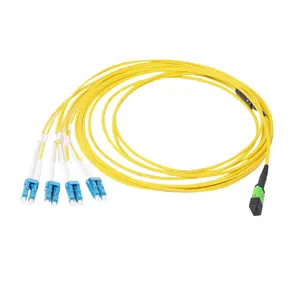 MPO/MTP干线电缆母至LC UPC双工OS2 12芯单模分接光纤跳线