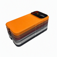 Étui de téléphone magnétique en cuir de luxe en gros pour iPhone 15 16 17 Pro Max, étui en cuir noir pour iPhone 17 Pro Max