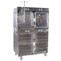 Cage vétérinaire d'oxygène de vétérinaire de cages d'acier inoxydable d'unité de soins intensifs d'icu d'équipement médical d'hôpital pour la clinique de vétérinaire de chat de chien