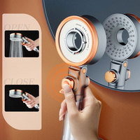Pommeau de Douche Moderne à Rotation 360°, Double Filtration, Effet Pluie Bidirectionnel, Triple Sortie d'Eau, Installation Facile pour Salle de Bain