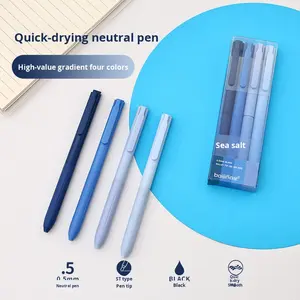 Baijin Morandi ปากกาเจลแบบยืดหดได้ปากกาสอบพลาสติกปลอก INS สไตล์สวยงามสูงย้อนยุคการไล่ระดับสีของนักเรียน0.5หมึกสีดำ - Product Image 6