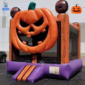 Castillo de rebote con temática de Halloween perfecto para celebraciones de guardería reuniones familiares fantasmas lindos fácil almacenamiento diseño seguro para niños - Product Image 2