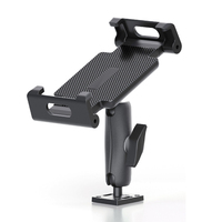 Support de téléphone et tablette en fibre de carbone pour support de voiture pliable à traction terne avec boule de 1 pouce en matière plastique