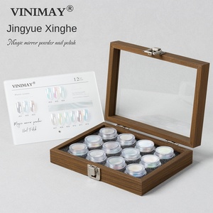 ชุดแต่งเล็บเอฟเฟกต์กระจกเงาเมจิกมิเรอร์ 24 สี ไม่ต้องล้าง ให้ความเงางาม - Product Image 5