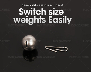 0.3g 0.5g 0.7g Tungstène Cheburashka Cheb Poids de pêche sans plomb - Product Image 3
