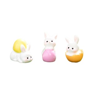 Dp Miniature Resin Bunny Figurines Easter Decorations Animal Shape Desktop Car Ornament - Product Image 5