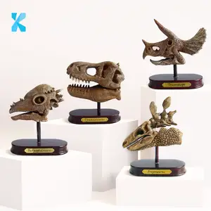 Kit de excavación de cráneo de dinosaurio para niños, cabeza de decoración de esqueleto de alta calidad, regalo de Ciencia de arqueología, juguete educativo