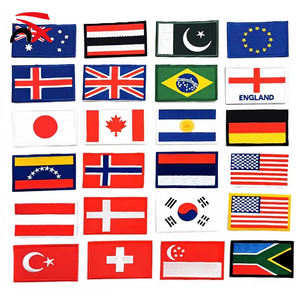 Écussons brodés personnalisés de diverses drapeaux de pays : États-Unis, Turquie, Australie, Amérique, Portugal, Canada, Corée, <span class=keywords><strong>France</strong></span> - Product Image 1