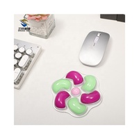 Tapis de souris pour clavier de forme moulin à vent, dessin animé, PC, cristal vert pâle, repose-poignet transparent, tapis de souris pour jeux, tapis de souris pour la maison et le bureau
