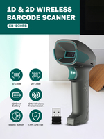 Escáner de Códigos de Barras Inalámbrico de Largo Alcance Syble XB-D30RB, Lector de Códigos QR 1D 2D con Dongle USB